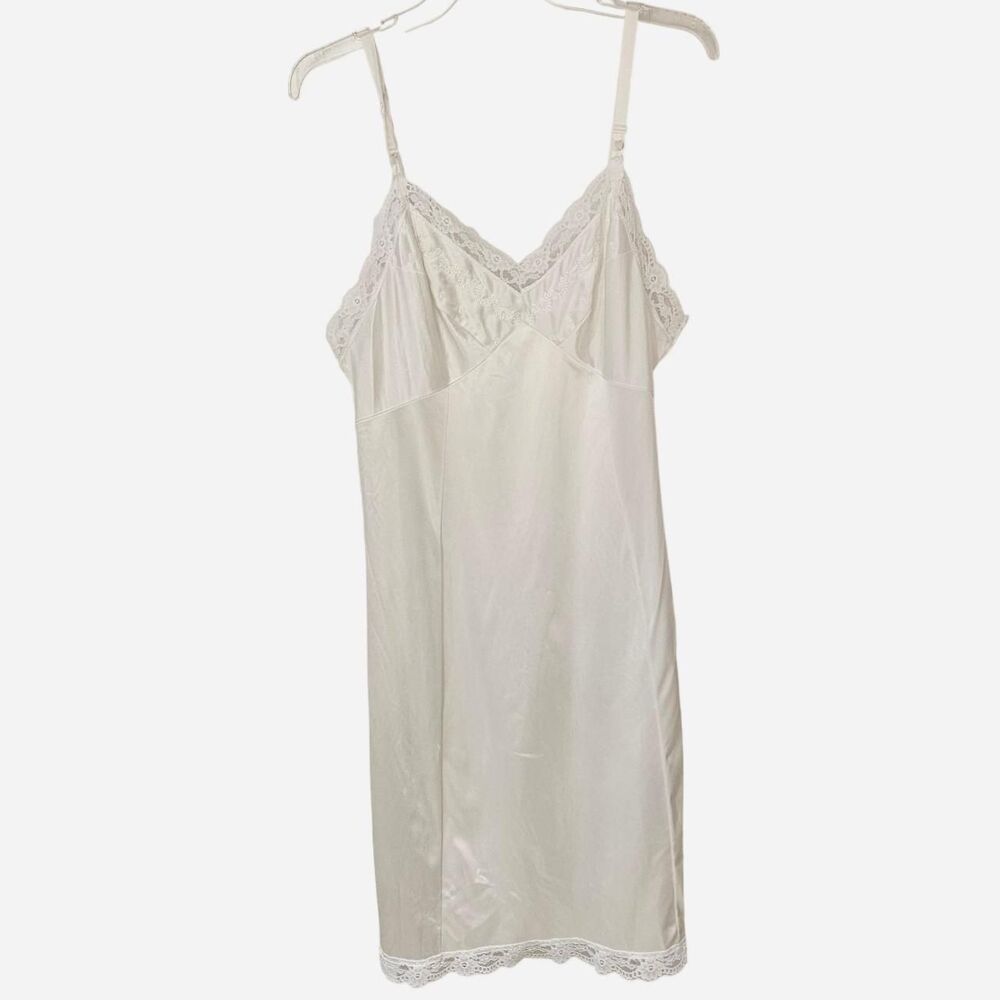 vintage cottagecore coquette white lace slip dress